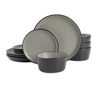 Gibson Soho Lounge, Soho Lounge Sofia Set di stoviglie da 12 pezzi, grigio opaco
