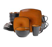 Gibson Soho Lounge, Soho Lounge Square Set di stoviglie da 16 pezzi, ambra