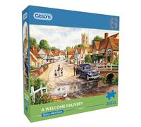 Gibsons A Welcome Delivery - Puzzle da 250 pezzi XL per adulti di Terry Harrison, pezzi extra grandi, opere d'arte con scene di villaggio nostalgico, puzzle sostenibile di alta qualità, prodotto nel