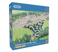 Gibsons Aiming High Flying High 500 pezzi puzzle per adulti - Vulcan XH558 Display di Matthew Emeny - Regalo da collezione dell'aviazione militare - Premium sostenibile nel Regno Unito/UE