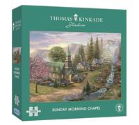 Gibsons Games - Puzzle da 1000 pezzi Thomas Kinkade: Sunday Morning Chapel, in cartoncino riciclato sostenibile di alta qualità, regalo per adulti