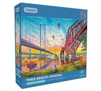 Gibsons Gibsons Games - Puzzle da 1000 pezzi con tre ponti che attraversano la Scozia, puzzle sostenibile per adulti, 100% cartoncino riciclato di alta qualità, ottimo regalo, Gibsons Games