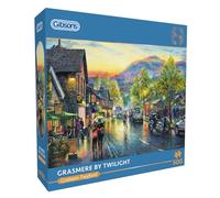 Gibsons Grasmere by Twilight - Puzzle da 500 pezzi per adulti, splendida opera d'arte di Graham Twyford con scena di campagna del Lake District, puzzle sostenibile di alta qualità, prodotto nel Regno