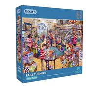 Gibsons Page Turners - Puzzle da 1000 pezzi per adulti e ragazzi, vivace scena della libreria, puzzle ecologico realizzato in cartone riciclato al 100% per gli appassionati di puzzle