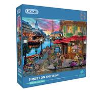 Gibsons Puzzle da 1000 pezzi, motivo: Tramonto sulla Senna, in cartoncino riciclato al 100%, puzzle sostenibile per adulti, ottimo regalo