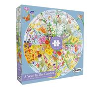 Gibsons Games - Puzzle circolare da 500 pezzi, puzzle naturale stagionali, puzzle sostenibile per adulti, tavola riciclata al 100% di alta qualità, ottimo regalo per adulti
