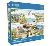 Gibsons The Lake District, puzzle da 1000 pezzi per adulti, natura e architettura, tesori del parco nazionale del Regno Unito, opera d'arte di Richard MacNeil, puzzle sostenibile di alta qualità