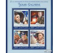 Gibuti 1189-1192 Minifoglio (Completa. Problema.) MNH ** MNH 2016 Yuri Gagarin (Francobolli per i Collezionisti) Spazio