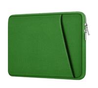 GIBZ Custodia per Laptop, Custodia per Computer Protettiva con Tasca, Sleeve Compatibile con MacBook, HP, Lenovo, Dell, ASUS, 14 Pollici, Verde Scuro
