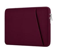 GIBZ Custodia per Laptop, Custodia per Computer Protettiva con Tasca, Sleeve Compatibile con MacBook, HP, Lenovo, Dell, ASUS, 14 Pollici, Rosso Scuro