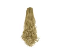 GIBZ Extension a Coda di Cavallo con Clip Ondulate con Colpi di Sole Extension Sintetiche Lunga Posticci Sintetici per Donne e Ragazze Verde 60-65cm