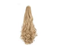 GIBZ Extension a Coda di Cavallo con Clip Ondulate con Colpi di Sole Extension Sintetiche Lunga Posticci Sintetici per Donne e Ragazze Marrone 10 60-65cm