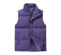 GIBZ Gilet Imbottiti Trapuntato da Uomo, Casual Giubbotto Piumino Smanicato, Leggero e Caldo per All'aperto Invernale, Viola, XXL