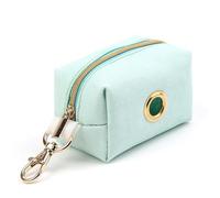 GIBZ Porta Sacchetti per Cane Cacca in Tela Impermeabile per Guinzaglio Dispenser Morbido per Escrementi di Cane con Cerniera, Verde