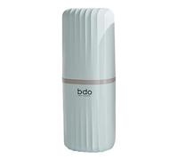 GIBZ Porta Spazzolino con Coperchio, Piccolo Portaspazzolino da Viaggio, Organizer da Bagno per Campeggio Viaggi D'affari, Verde, L