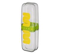 GIBZ Porta Spazzolino Portatile Trasparente con Coperchio, Grazioso Portaspazzolino da Viaggio, Organizer da Bagno Antipolvere, Verde