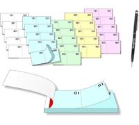 Gicaprice - Blocchetti Numerati Da 1 A 1000 - Formato 13 x 6 cm - Confezioni Da 10 Blocchi Colorati Misti Per Eventi, Feste, Fiere, Lotterie E Sorteggi + PENNA TOUCH OMAGGIO GICAPRICE
