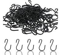 Gicare 120 Pezzi Gancio a S Piccolo Nero, Forma S Ganci Appesi 2,6 cm Ganci a Forma di S in Metallo, Mini Ganci a S, Ganci Ornamentali a S per Gioielli Decorazioni Artigianato Portachiavi Cartellini