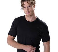 Gicipi 3 Maglie 100% Filo Scozia Art 261 Girocollo- Made in Italy- confez x 3 Pezzi (4, Nero)