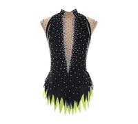 GICIR Body Da Ginnastica Ritmica Senza Maniche, Personalizzato, Scintillante, Da Competizione, For Ragazze, Da Donna(S)