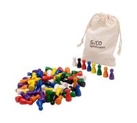 GICO 80 personaggi cono in legno per Halma Ludo 24x12 mm gioco - 2131