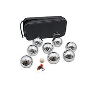 GICO Boules 3268 Petanque Boccia - Set di 8 Pezzi in Acciaio in una Pratica Borsa da Trasporto (720 g)