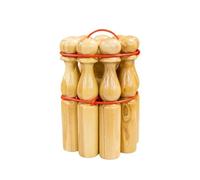 GICO Gioco conico in legno per bambini e adulti - Il divertimento per interni ed esterni con materiale di qualità in legno massiccio - Altezza UE 24 cm - 3018