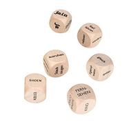 GICO Set di dadi decisionali con 6 dadi per decisioni in tutte le situazioni, quando, casa, cosa fare, cosa facciamo, tempo libero e sì-no-jain cubi - E-Set