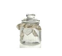 Gicos Barattolo Contenitore in Vetro 11 * 15 CM 650 ML Decoro Fiocco Love CLI-715723