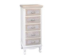 CASSETTIERA 5 CASSETTI SETTIMINO SLIM SALVASPAZIO BEIGE COMODINO CHA 964030 cm