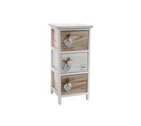 Gicos Cassettiera Legno Bianca con 3 Cassetti cm.26x32xh62