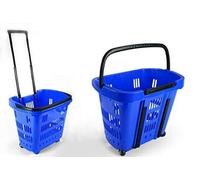 Gicos Cesta Cestino Trolley Spesa Blu 34 lt 46 * 35 * 41 cm 25KG con rotelle ELL- 482922