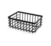 Gicos Cestino in metallo rettangolare porta pane porta frutta alimenti tavola 21 * 19 * 10 cm colore nero CHL-831058