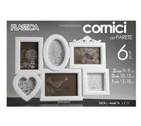 Gicos CORNICE DA PARETE 6 FOTO COL. BIANCA IN PLASTICA