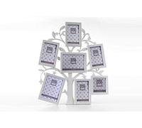 Gicos Cornice Porta Foto portafoto Multiplo Albero della Vita Family 8 posti plastica bianco47*54 * 2 cm MOG-784187