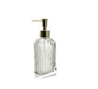 Gicos Dosatore Porta Sapone Liquido in Vetro Tondo 400 ml 7,8 * 18,5 cm 771996