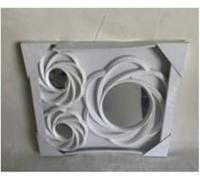 GICOS IMPORT EXPORT Specchio MOG. PLA. 3pz Bianco 836848, Come da Foto