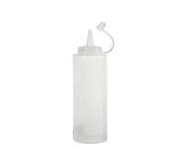 GICOS IMPORT EXPORT SRL Contenitore Barattolo Salse in plastica Trasparente con Tappo flacone Squeeze condimento Ketchup maionese Olio aceto 230-350-470-700 ml sku (350 ML)