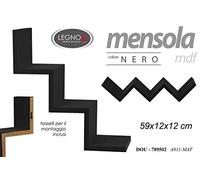 GICOS IMPORT EXPORT SRL MENSOLA NERA SCALA 59x11,8cm 789502