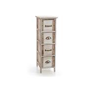 CASSETTIERA 4 CASSETTI LEGNO COMODINO INDUSTRIA CLASSICO MODERNO 802632