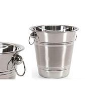 GICOS IMPORT EXPORT SRL Secchio Secchiello Porta Ghiaccio Bottiglia Champagne 21 cm in Acciaio Inox WEL-760570