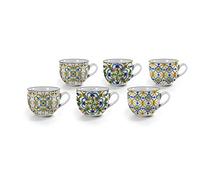 GICOS IMPORT EXPORT SRL Set 6 tazzine Tazze caffè decori Assortiti Colazione capienza 90 ml MBB-817045