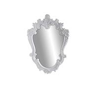 GICOS IMPORT EXPORT SRL Specchio ovale da parete cornice in plastica colore bianco decoro rose 81 * 58 cm MOG-837128