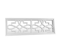 GICOS IMPORT EXPORT SRL Specchio rettangolare da parete struttura in plastica colore bianco 30 * 3 * 91 cm schabby chic MOG-818523