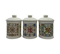 BARATTOLI CUCINA GICOS TERRA E SOLE CERAMICA 3 PZ. SALE ZUCCHERO CAFFE'
