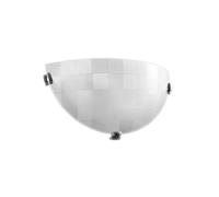 Gicos Lampada applique in vetro mezza luna decorato bianco 30 cm attacco E-27 1 luce ORM-665103