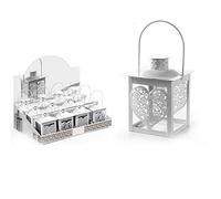 Gicos Lanterna Porta Candela lumini Tea Light 7 * 15(11) cm Living Garden Classica Shabby Chic Decoro Cuore ACA-721410