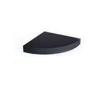 Gicos Mensola angolare da parete pensile scaffale in legno mdf da muro colore nero 24 * 24 * 4 cm DOU-789540