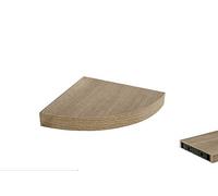 Gicos Mensola angolare da Parete pensile scaffale in Legno MDF da Muro Colore Rovere 24 * 24 * 4 cm DOU-788987