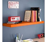 Gicos Mensola da parete pensile scaffale in legno mdf da muro colore arancione 40 * 25 * 4 cm DOU-789397